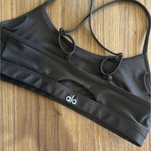 ALO Yoga Brown Sports Bra with Adjustable Straps and Racerback Design